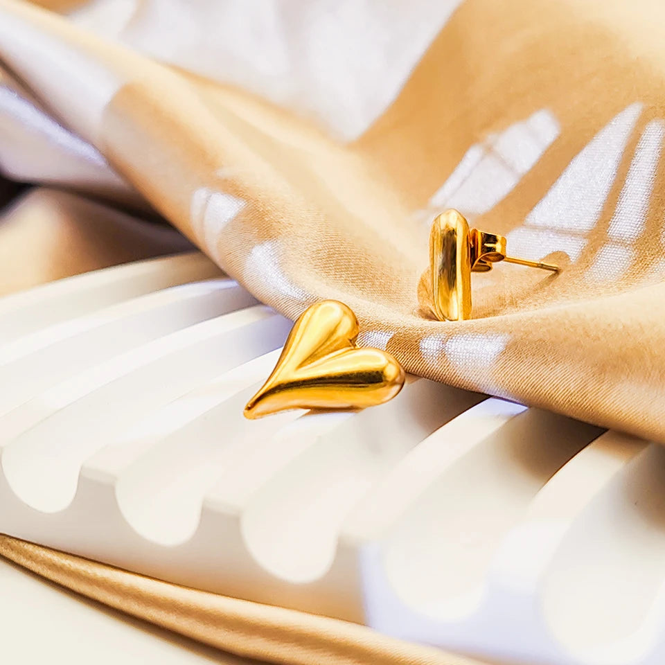 Lana Heart Stud Earrings