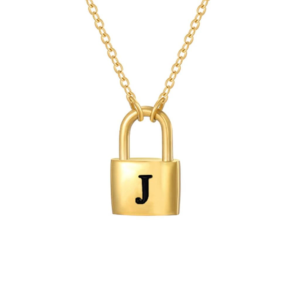 Celeste Gold Lock Necklace