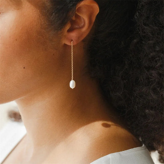 Elara Pearl Drop Earrings