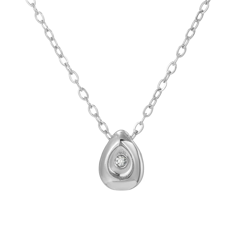 Lyra Teardrop Pendant Necklace