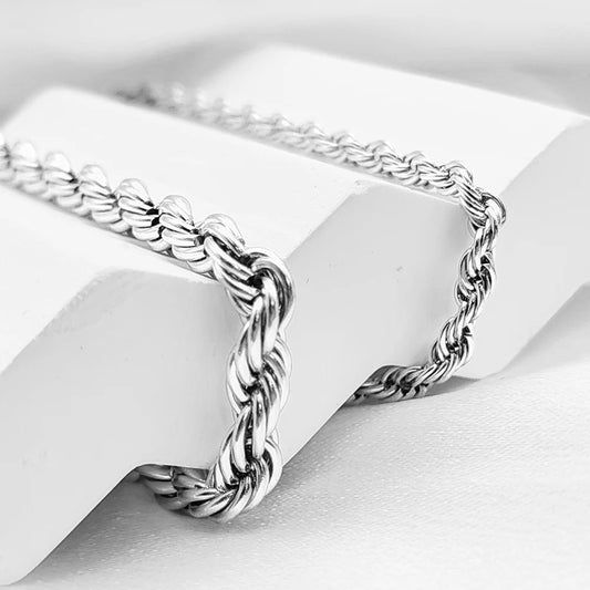 Valentina Silver Rope Chain Bracelet