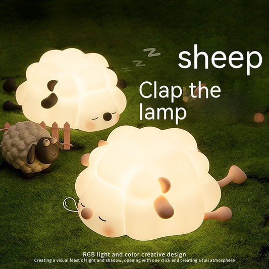 Sheep Silicone Pat Little Night Light Lovely Bedroom