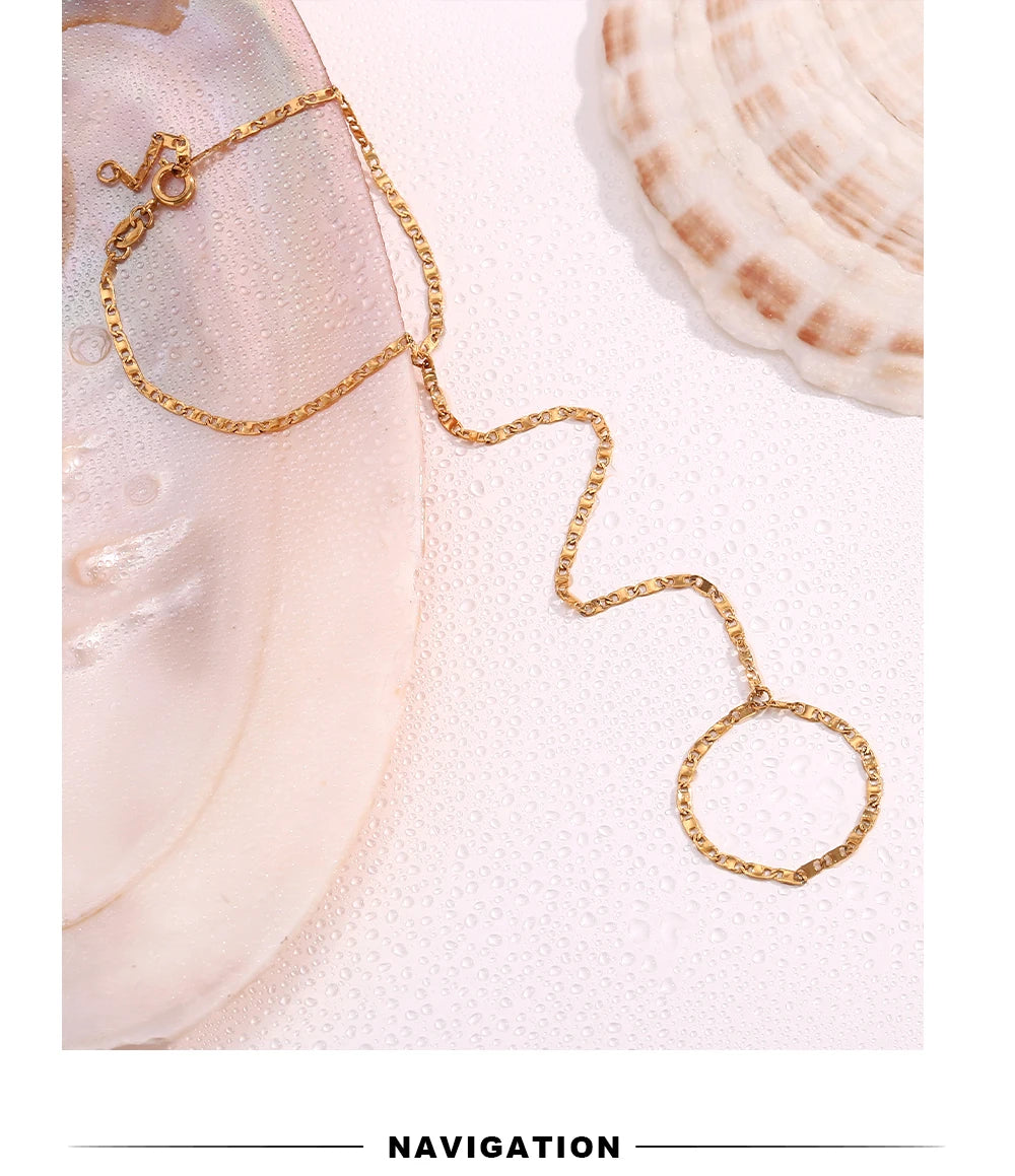 Isabella Chain Ring Bracelet
