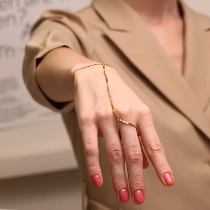 Isabella Chain Ring Bracelet