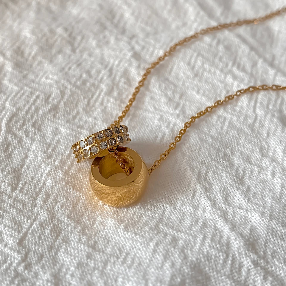Emily Crystal Ring Necklace