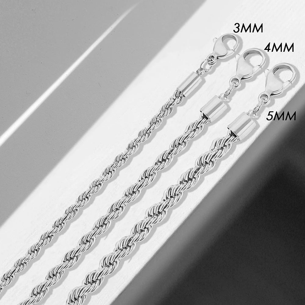 Valentina Silver Rope Chain Bracelet