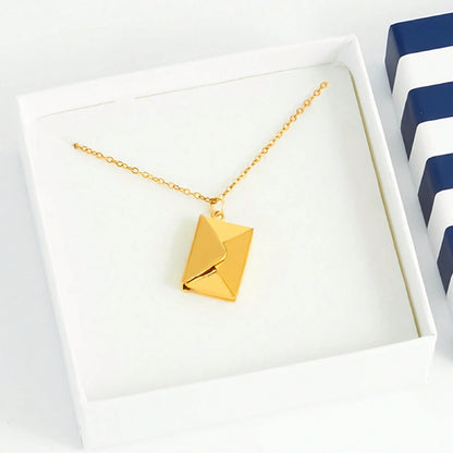 Zoey Envelope Pendant Necklace