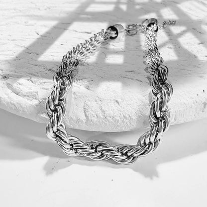 Valentina Silver Rope Chain Bracelet