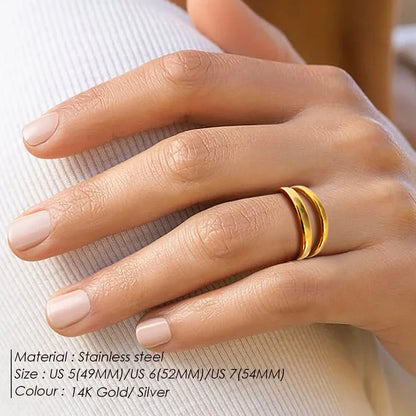 Dual Layer Open Ring