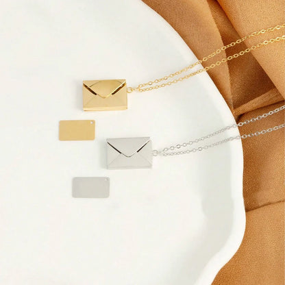 Zoey Envelope Pendant Necklace